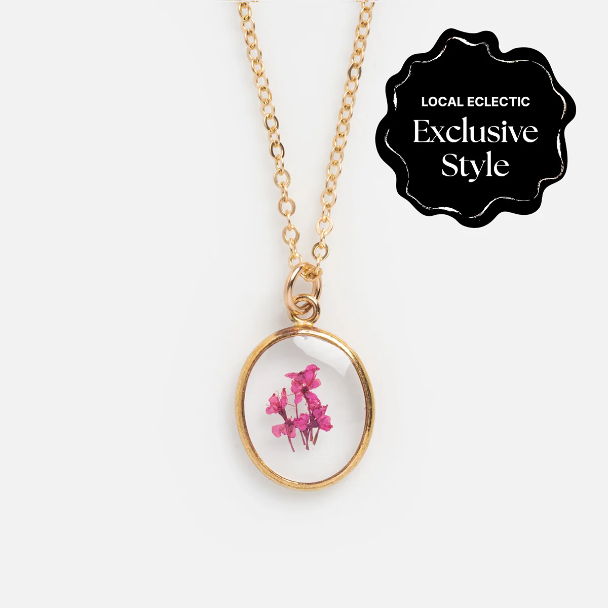 Tiny Birth Flower Portrait Necklace - Image 17