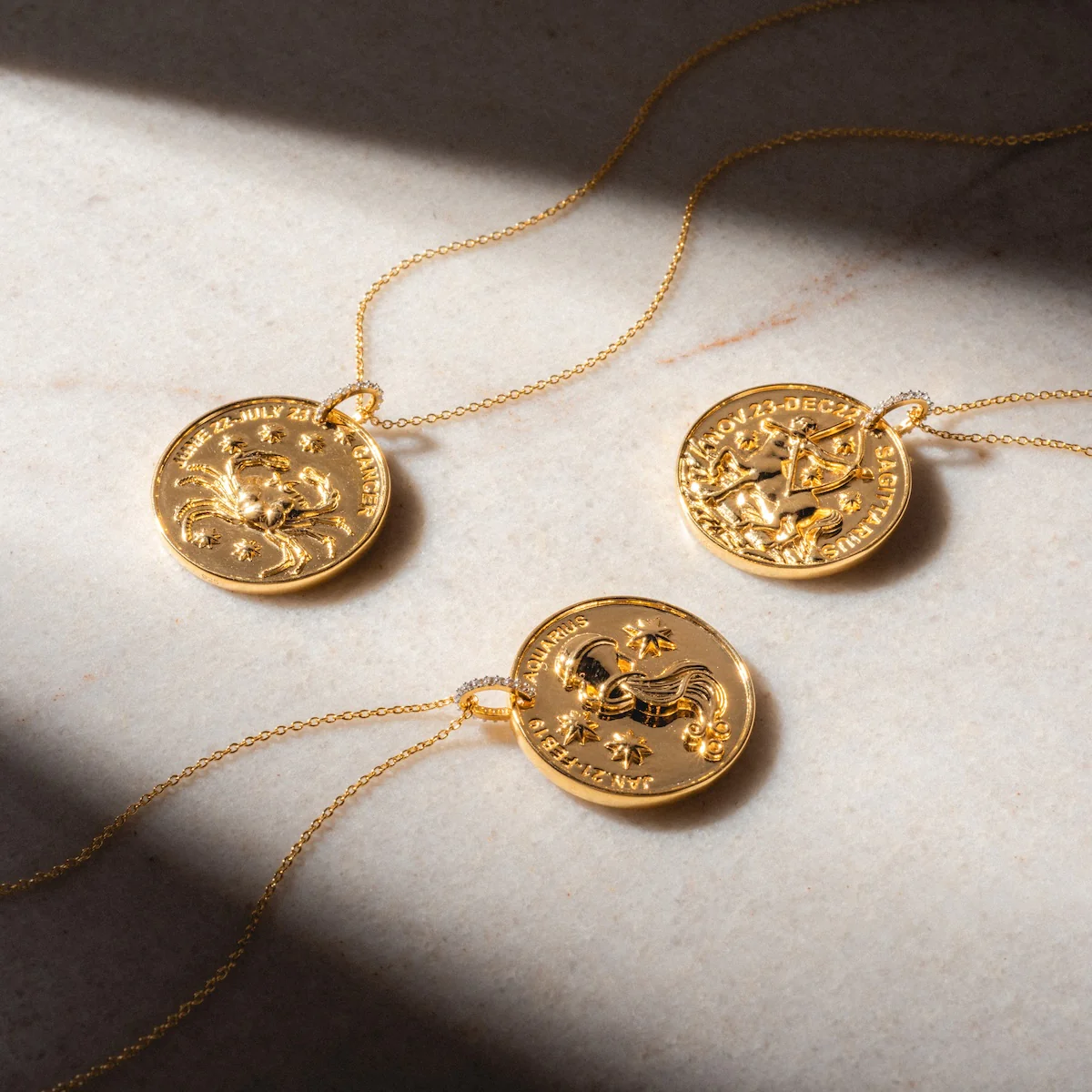 Vintage Inspired Zodiac Coin Necklace - Image 10