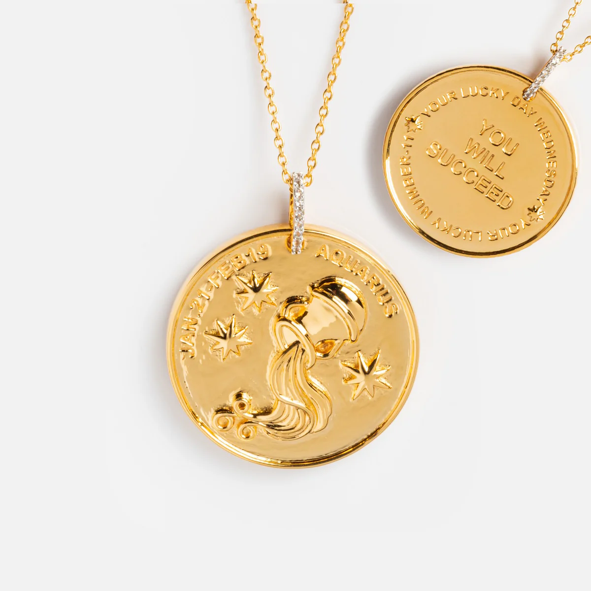 Vintage Inspired Zodiac Coin Necklace - Image 14