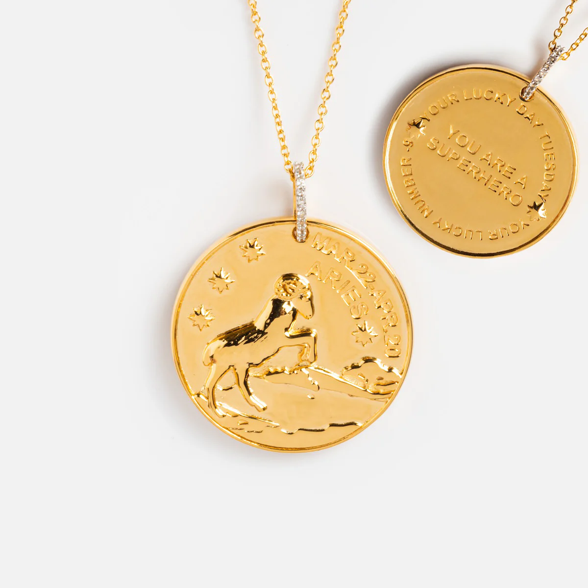 Vintage Inspired Zodiac Coin Necklace - Image 16