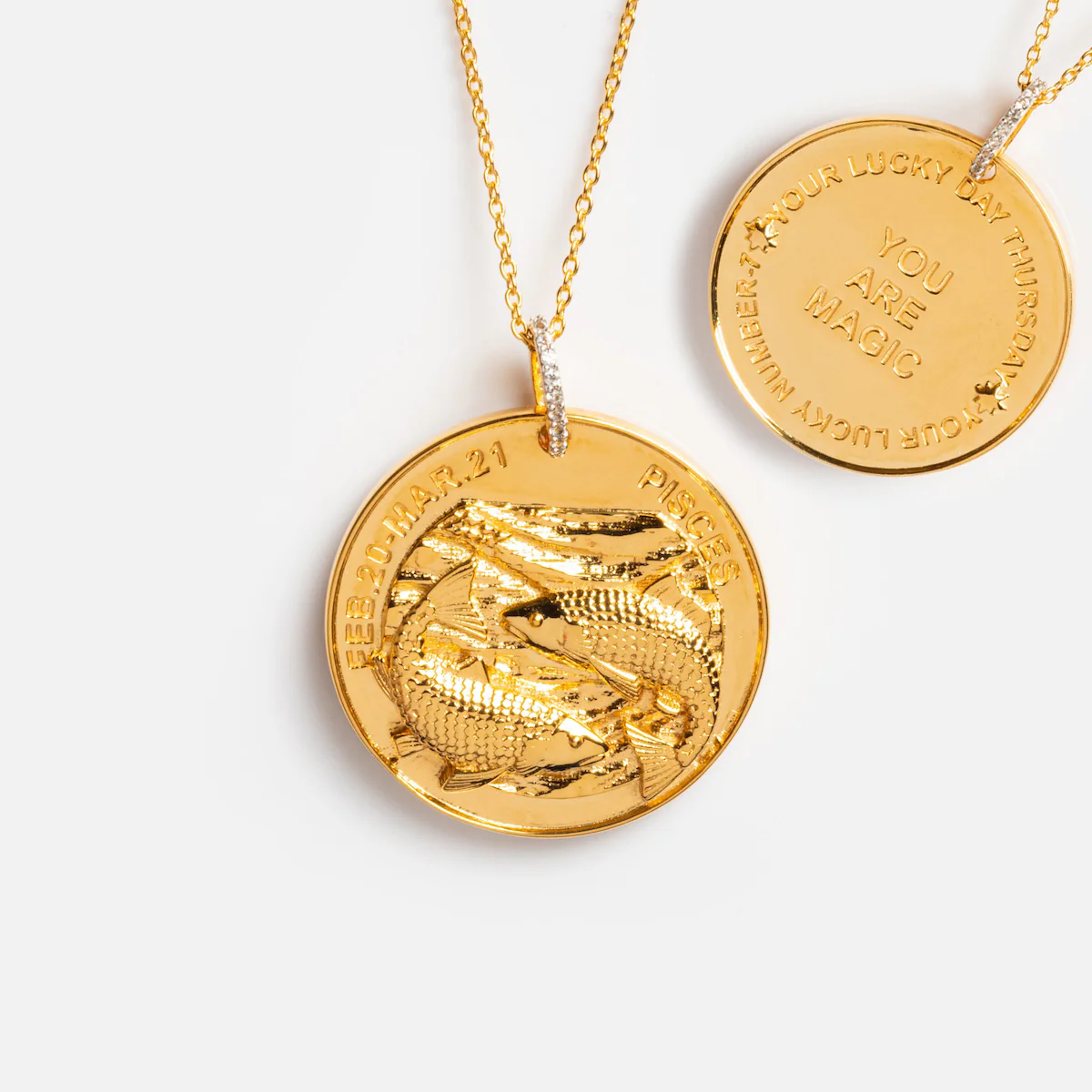 Vintage Inspired Zodiac Coin Necklace - Image 20