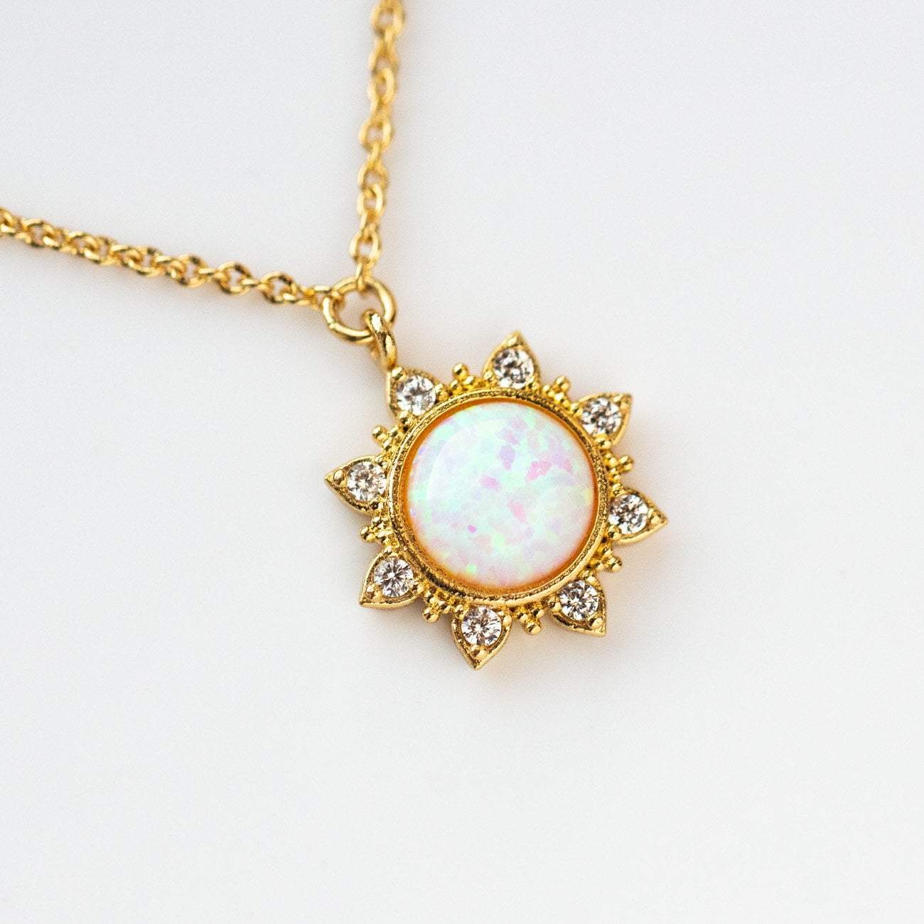 White Opal Sun Necklace - Image 4