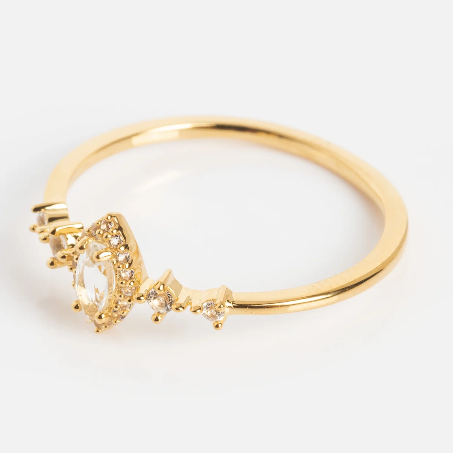 White Topaz Harlow Ring - Image 6